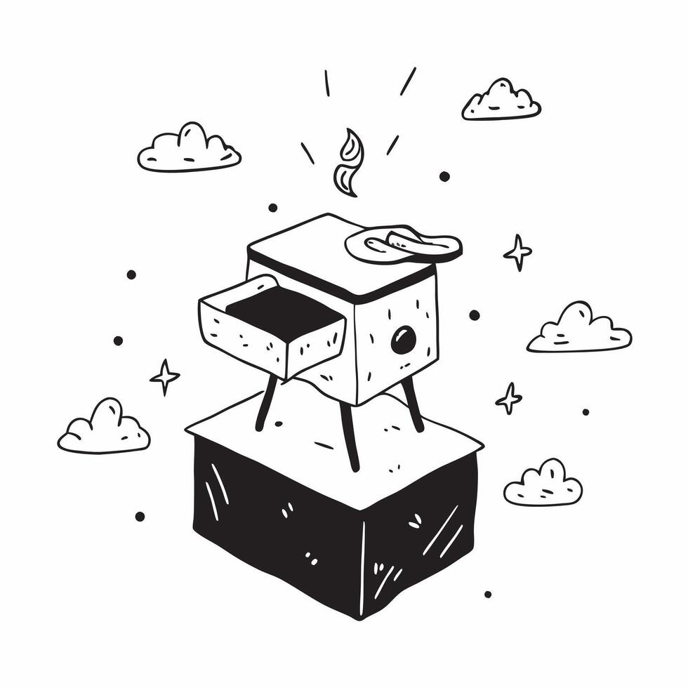 Simple flat design icon Barbecue grill with sizzling food in a backyard setting concept as A barbecue grill with sizzling food in a backyard setting with ample copyspace for text c v1 vector