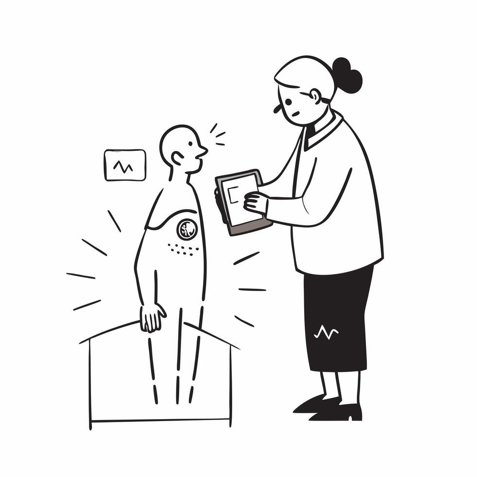 Senior having a bone density test concept as A senior undergoing a bone density test emphasizing the importance of bone health monitoring and preventive care for the elderly in Ph v1 vector