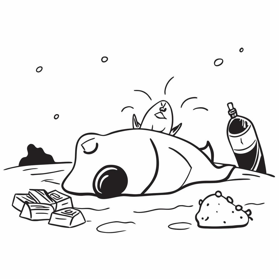Sea lion on polluted beach concept as High resolution image of a sea lion resting on a polluted beach with a glossy backdrop illustrating the impact of high carbon emissions and pl v1 vector