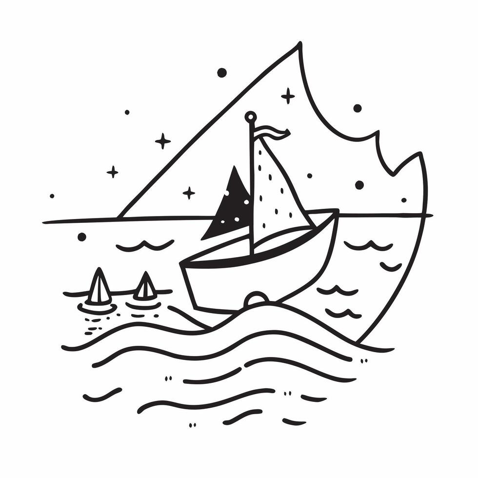 Sailing on a lake concept as A man sailing on a lake emphasizing the tranquility and adventure of this engaging water based hobby in Photo Stock Concept v1 vector