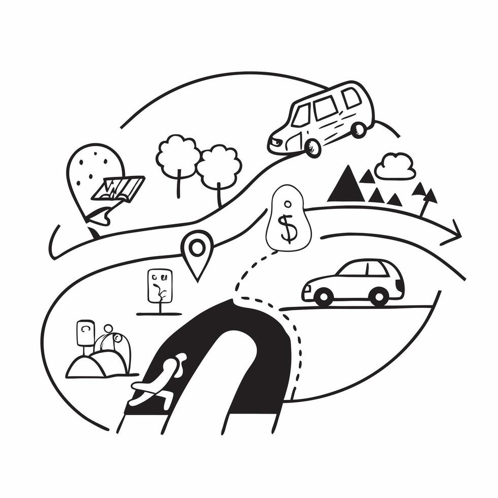 Road trip with friends concept as Friends on a road trip driving through scenic routes stopping at landmarks and enjoying the journey Perfect for content about travel adventure an v1 vector