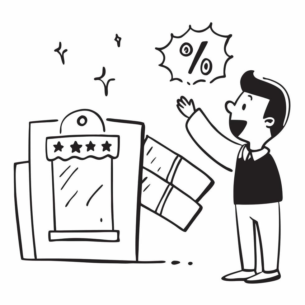 Retailer offering buy one get one free deals concept as A retailer offering buy one get one free deals during the half year sale emphasizing value and customer satisfaction in Pho v1 vector