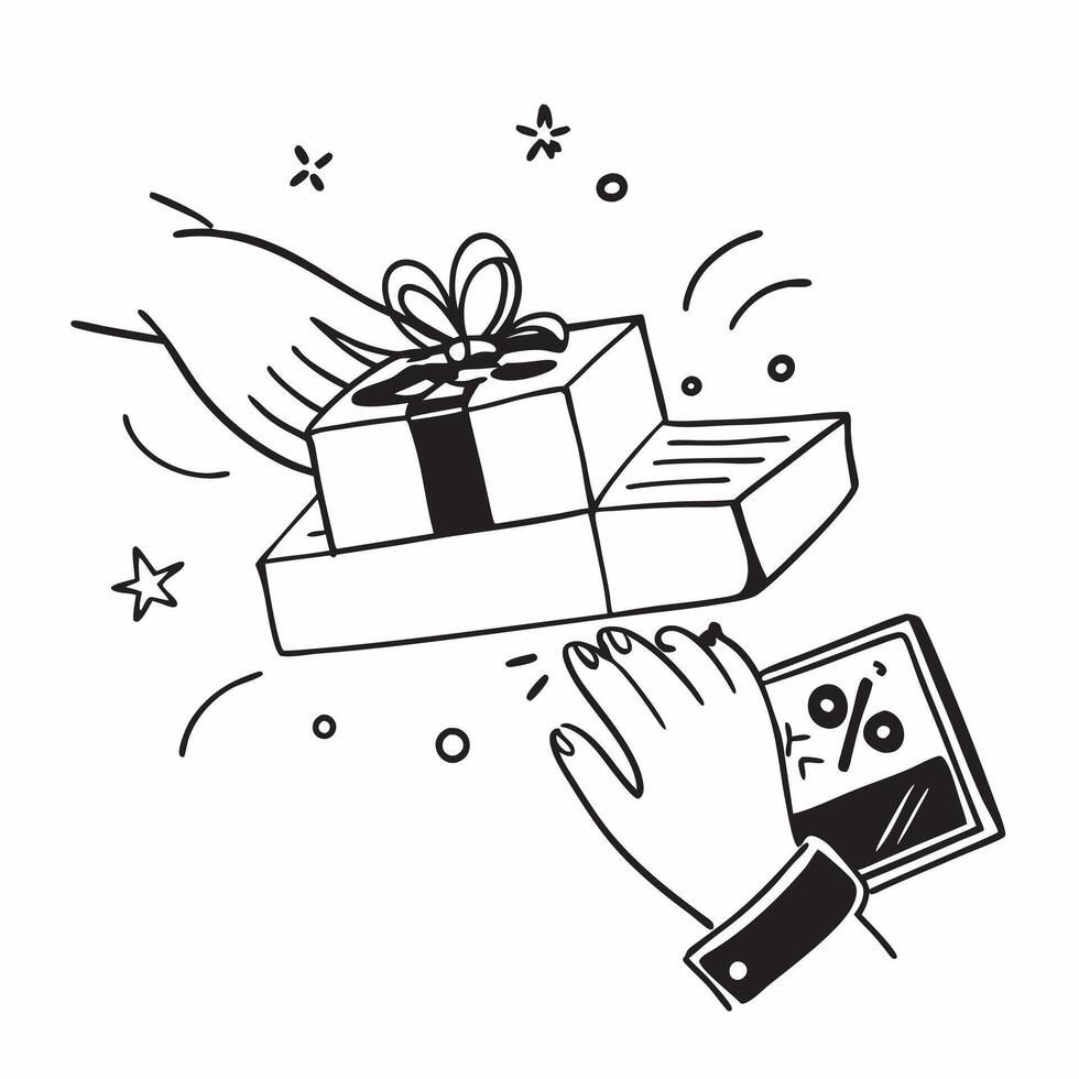 Retailer offering free gifts with purchase during sale concept as A retailer offering free gifts with purchase during the half year sale emphasizing added value and customer satisf v1 vector
