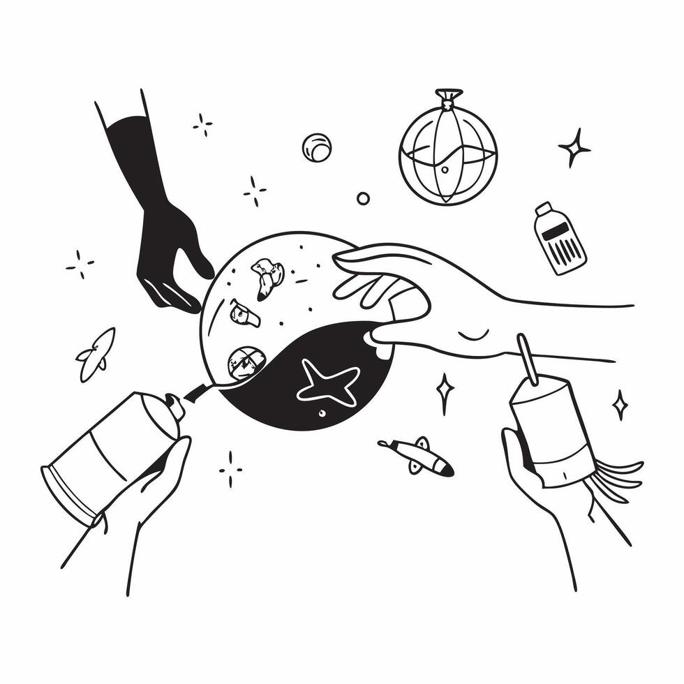 Rescue team saving a sea turtle concept as High resolution image of a rescue team saving a sea turtle entangled in plastic waste set against a glossy backdrop symbolizing human eff v1 vector