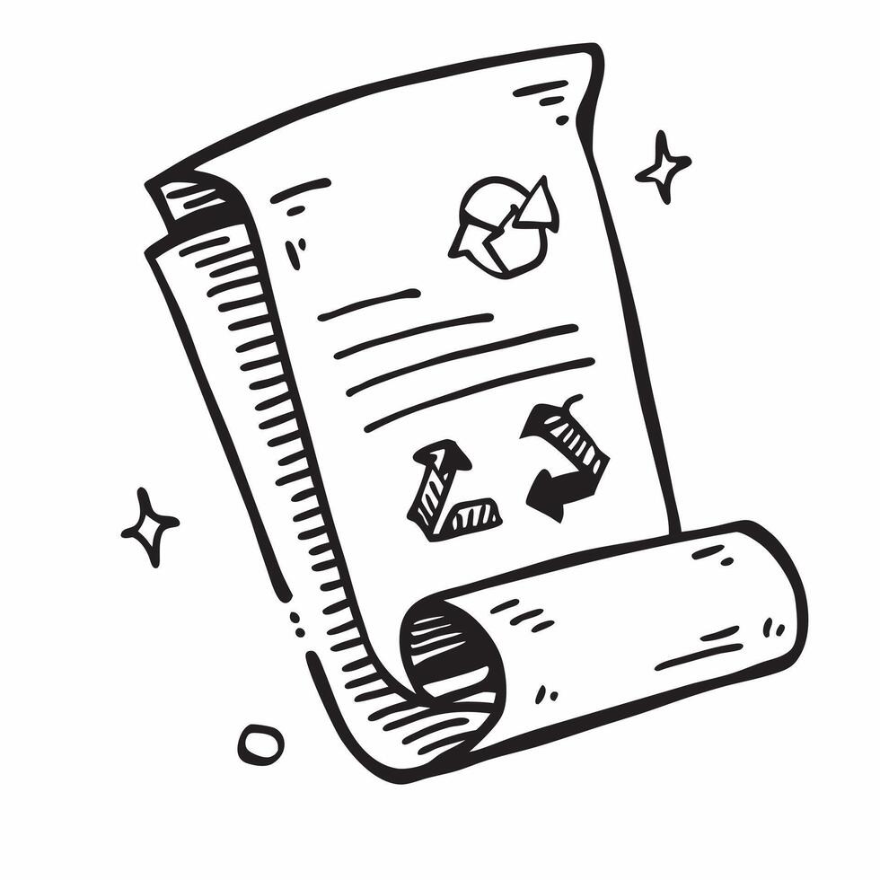 Recycled paper icon concept as An icon of a sheet of paper with a recycling symbol representing the use of recycled materials and sustainable practices in Photo Stock Concept v1 vector