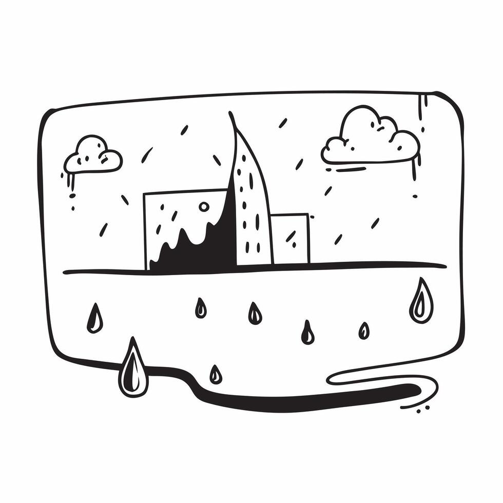 Raindrops on window concept as High resolution image of raindrops on a window with a blurry cityscape in the background and a glossy backdrop evoking a sense of tranquility and int v1 vector