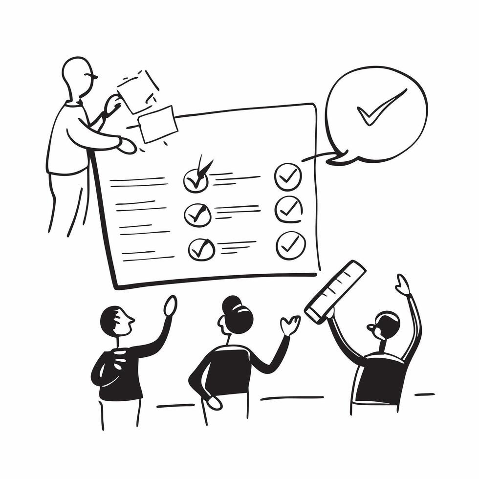 Project team with clear milestones concept as A project team with clear milestones and a well organized timeline illustrating effective time management and high performance in proj v1 vector