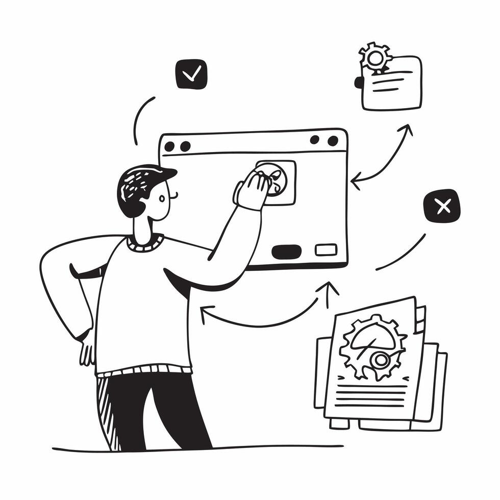 Programmer working on AI project concept as A programmer intensely focused on developing an AI project on their computer highlighting the role of AI in digital transformation in P v1 vector