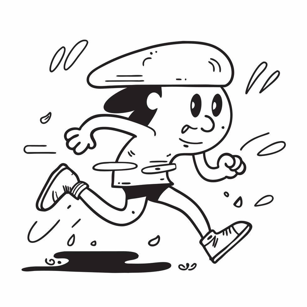 Person jogging in rain concept as High resolution image of a person jogging in the rain with a glossy backdrop symbolizing perseverance and activity in the rainy season in Photo S v1 vector
