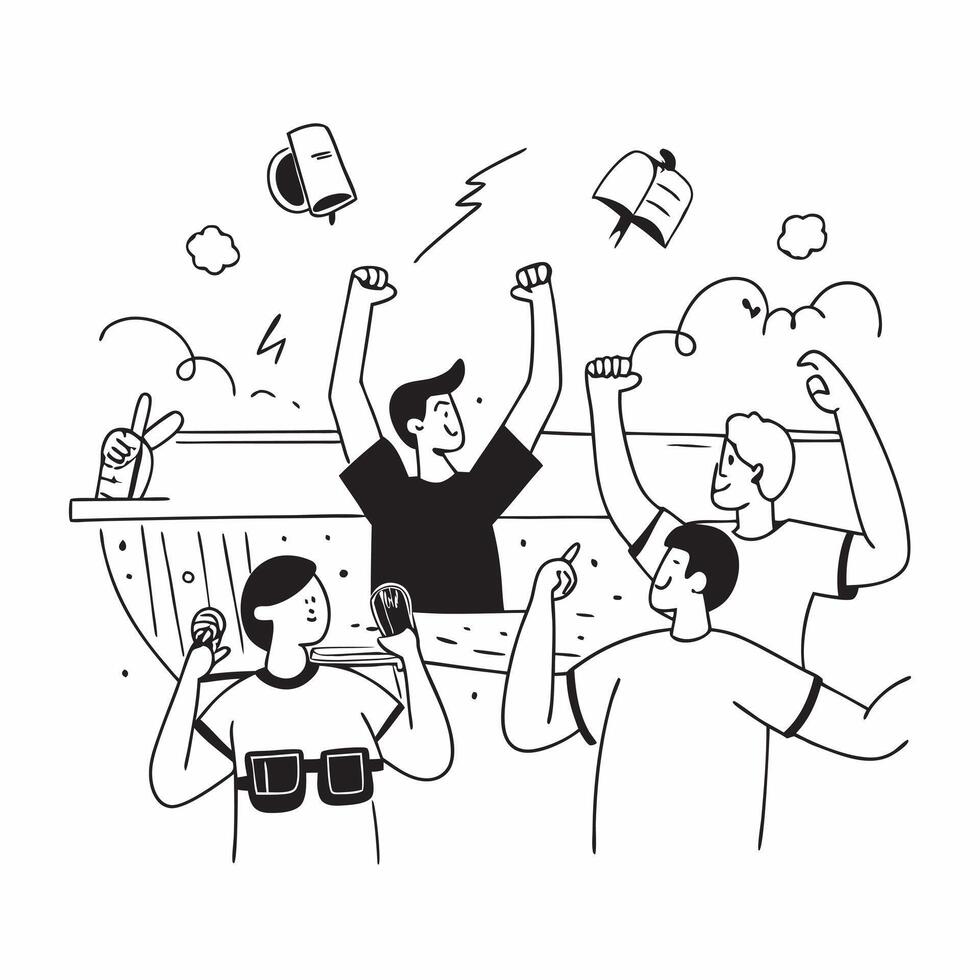 People enjoying live music at an outdoor concert concept as A candid shot of people enjoying live music at an outdoor concert capturing the excitement joy and community spirit with Clean Version 2 vector