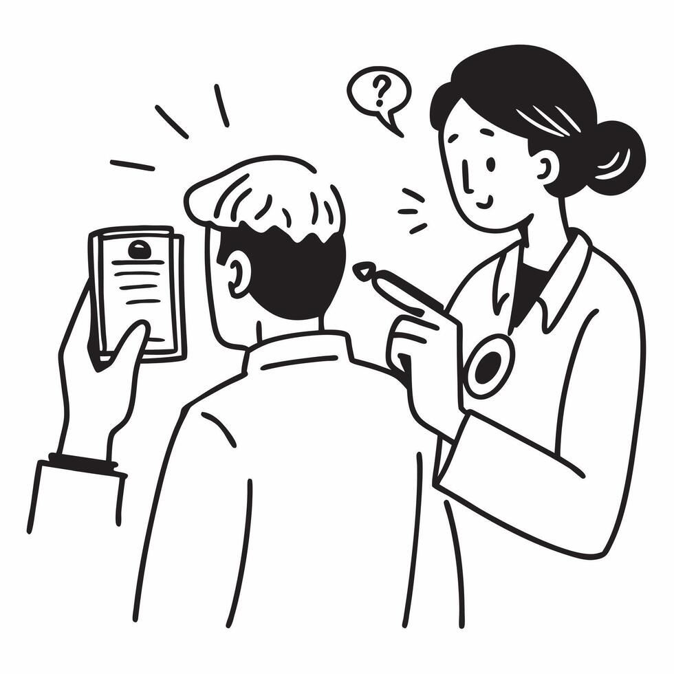 Patient receiving a hearing test concept as A patient undergoing a hearing test with an audiologist highlighting the importance of regular hearing checks and auditory health care v1 vector