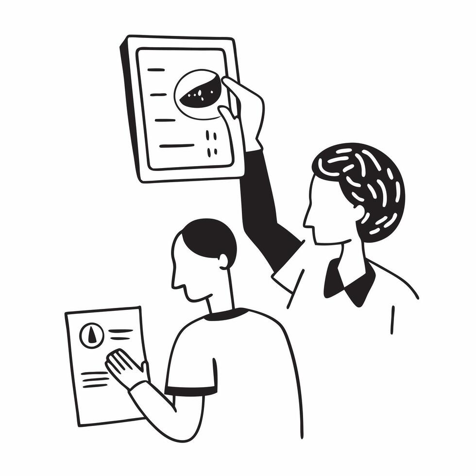 Patient having a neurological exam concept as A patient undergoing a neurological exam highlighting the importance of regular brain and nerve health checks and early detection of n v1 vector