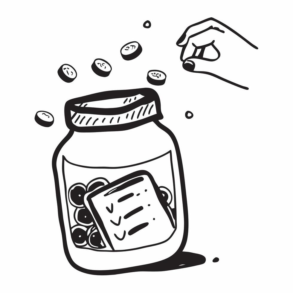 Jar filled with coins labeled Emergency Fund concept as A jar filled with coins labeled Emergency Fund symbolizing the importance of saving for unforeseen expenses and financial se Clean Version 2 vector