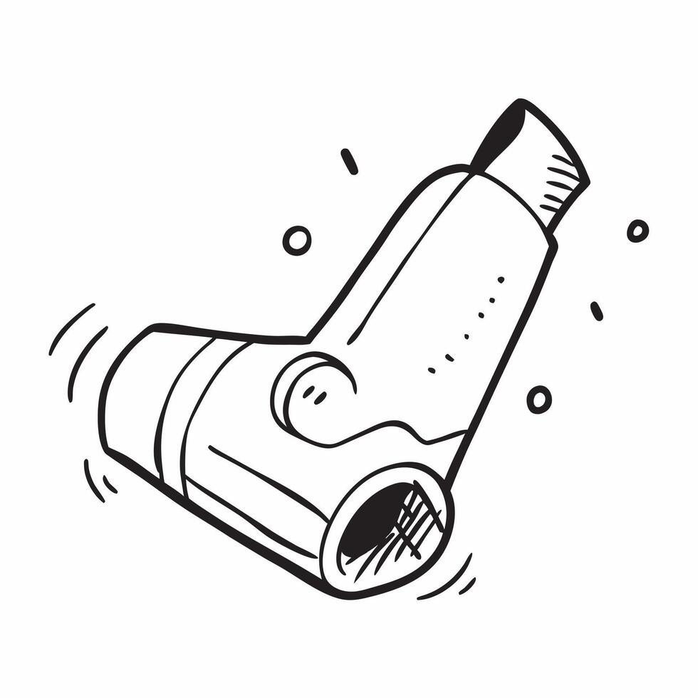 Inhaler isolated on white background concept as A modern inhaler isolated on a white background symbolizing respiratory care medical treatment and patient care Ideal for healthcar Clean Version 2 vector