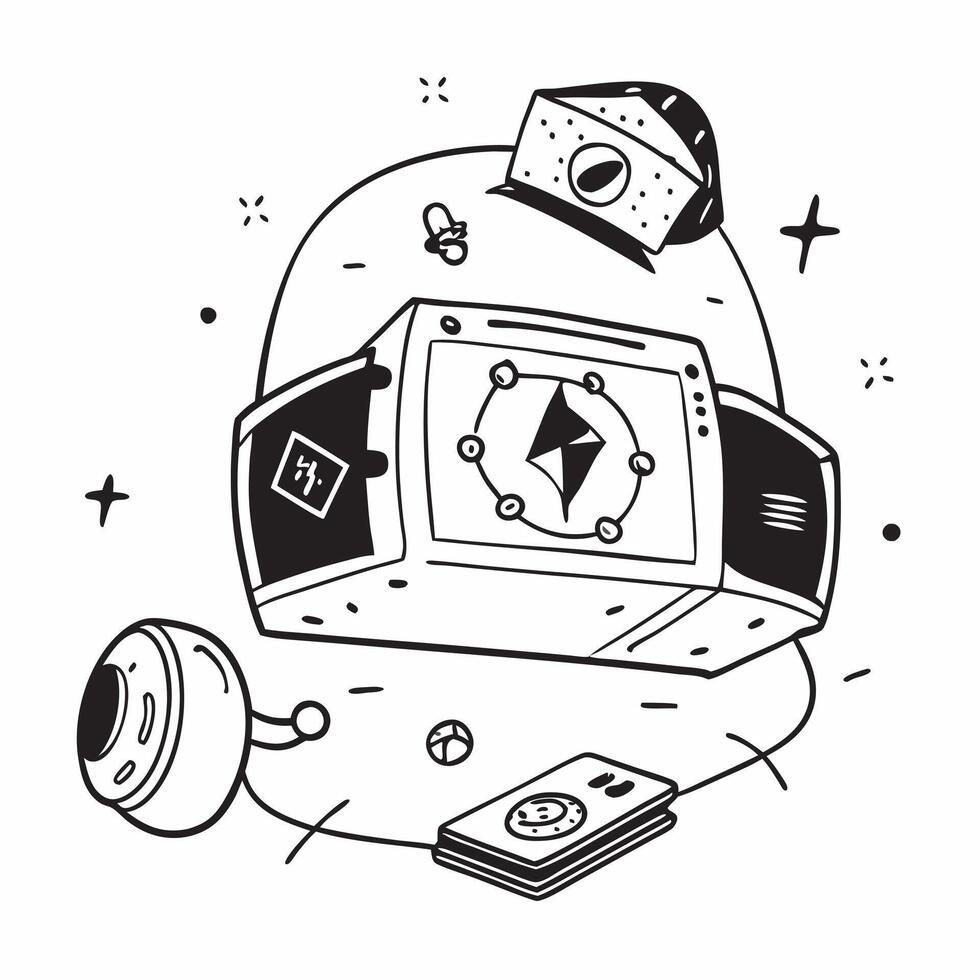 Holographic entertainment system concept as A futuristic home with a holographic entertainment system providing an immersive and cutting edge media experience in Photo Stock Conce v1 vector