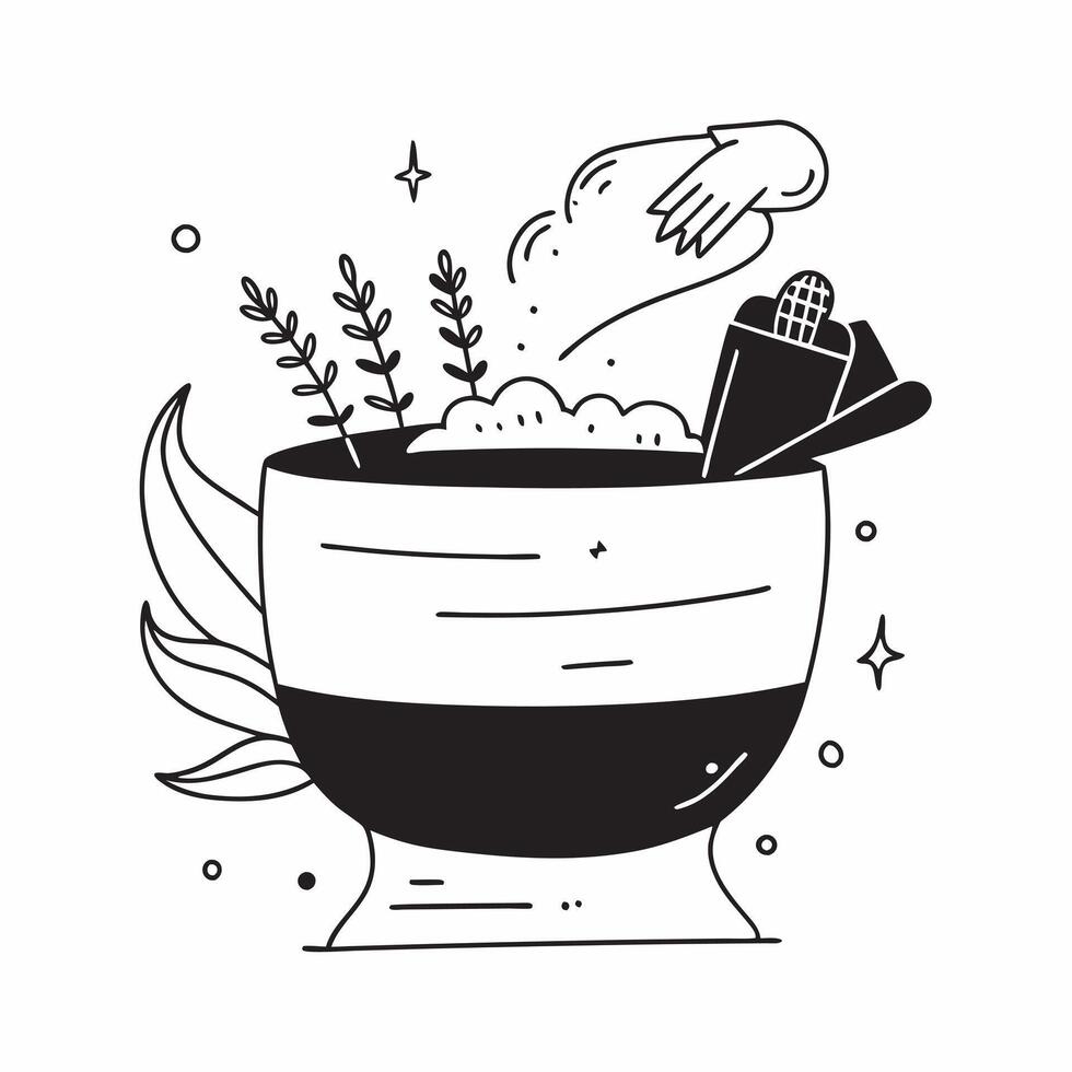 Herbal bath therapy concept as High resolution image of a herbal bath therapy session with a glossy backdrop symbolizing relaxation and holistic healing at a wellness retreat in P v1 vector
