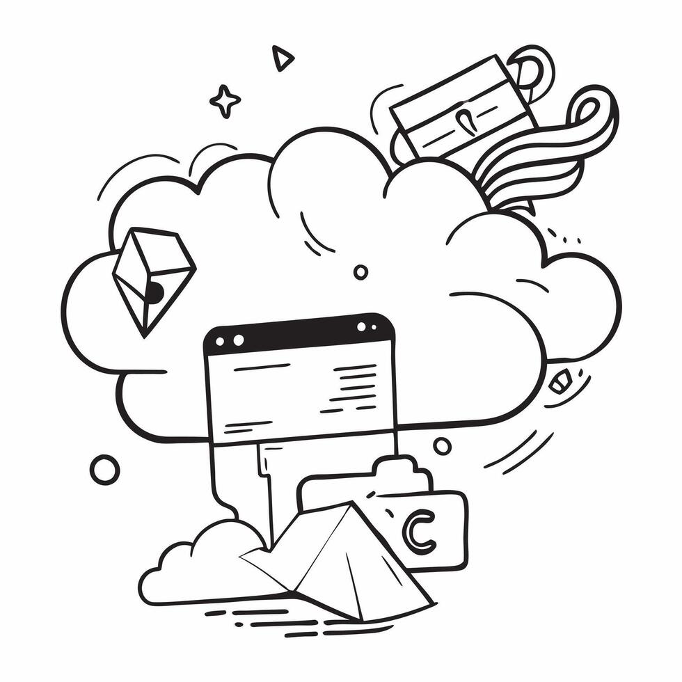 Glossy travel innovation clouds concept as Abstract digital art with glossy travel innovation clouds representing the expansive and innovative nature of travel technology in Photo v1 vector