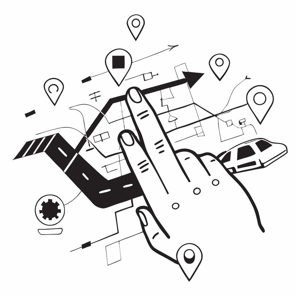 Glossy transportation grids concept as Digital art showcasing glossy transportation grids representing the structured and innovative aspects of transportation technology in Photo v1 vector
