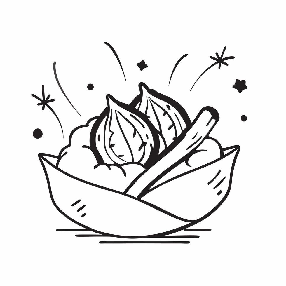 Glossy Thai food refinement concept as Digital art showcasing the refinement of Thai cuisine representing the elegance and luxury of gourmet dining in Photo Stock Concept v1 vector