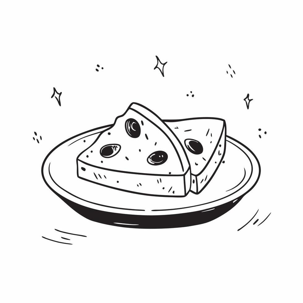 Glossy Spanish tortilla slices concept as Glossy slices of Spanish tortilla potato omelette served on a sleek plate garnished with herbs showcasing a luxurious and traditional Span v1 vector