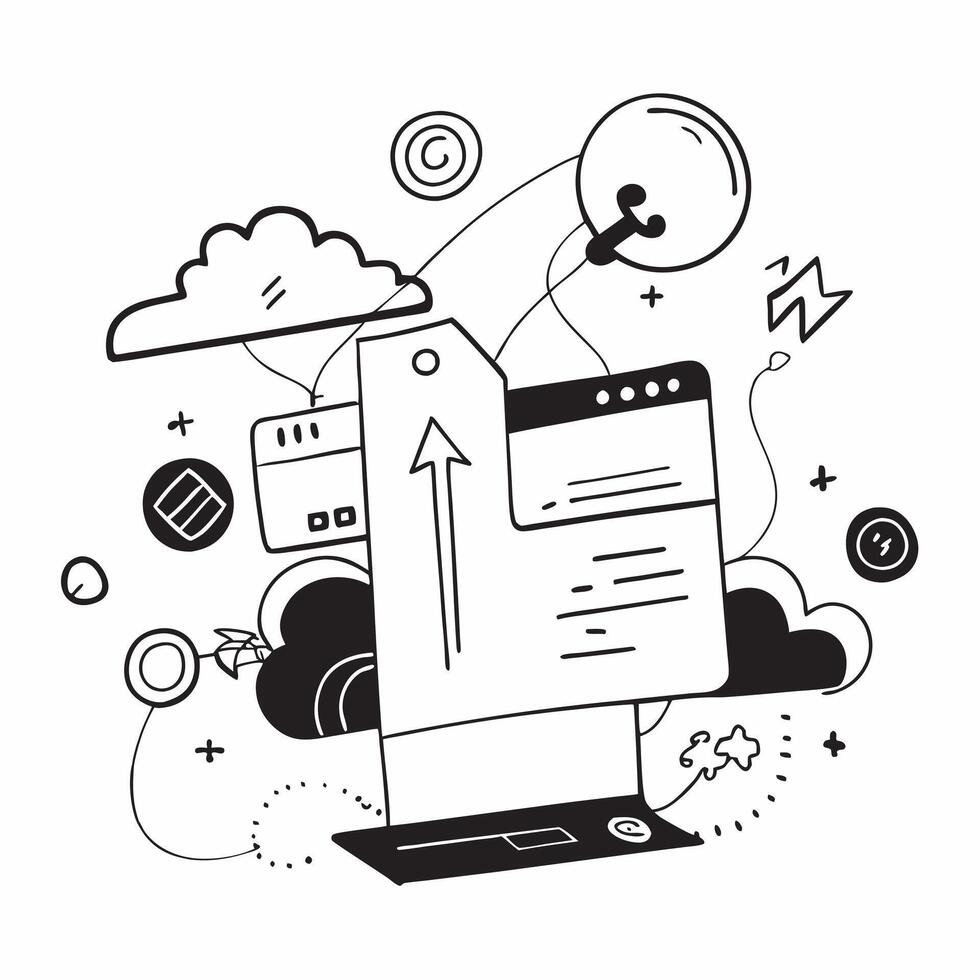 Glossy production innovation clouds concept as Abstract digital art with glossy production innovation clouds representing the expansive and innovative nature of production technolo v1 vector