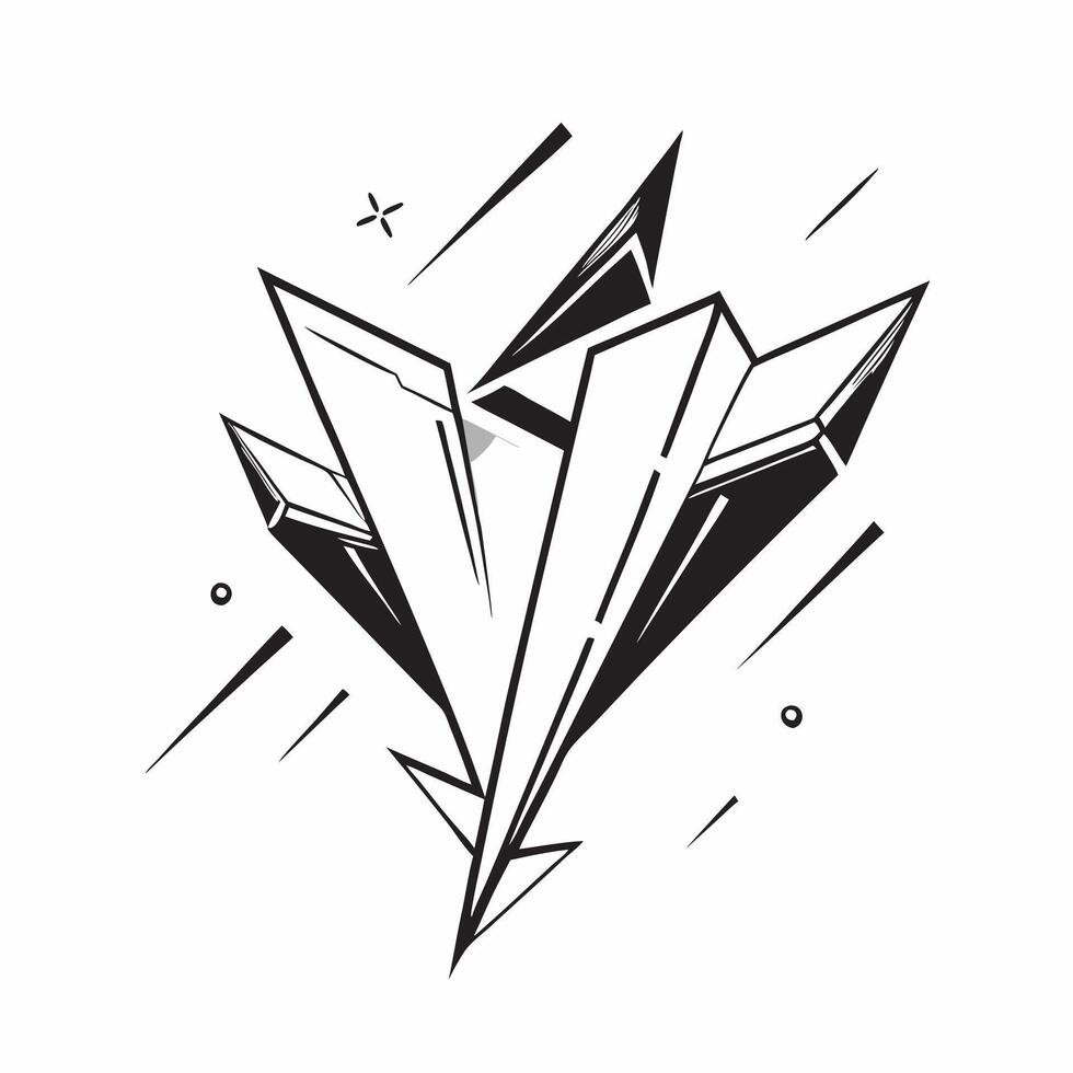 Glossy abstract triangles concept as Abstract digital art with glossy triangles representing the sharpness and innovation in technology in Photo Stock Concept v1 vector