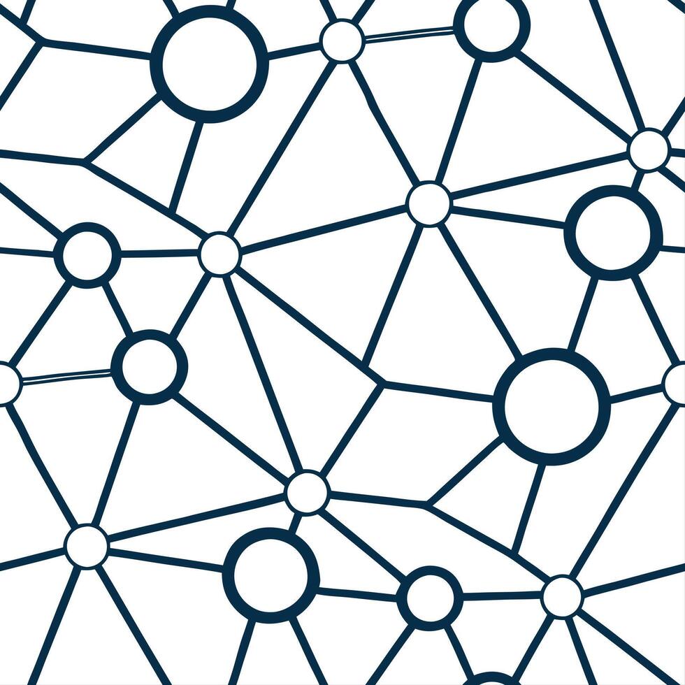 Futuristic techno geometric seamless pattern featuring interconnected triangles and hexagons creating a dynamic digital space concept as A digital design featuring interconnected t v1 vector