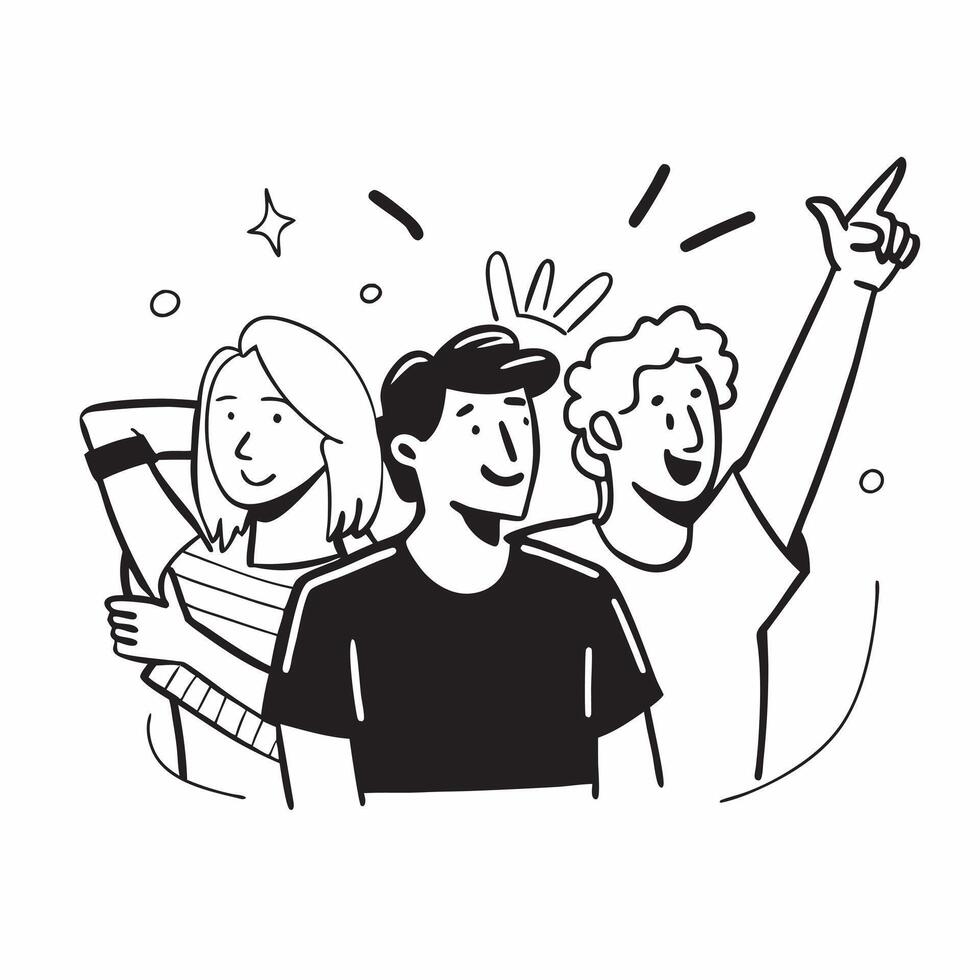 Friends enjoying a concert together concept as Friends enjoying a concert together highlighting the excitement and shared experiences of attending live music events in Photo Stock v1 vector