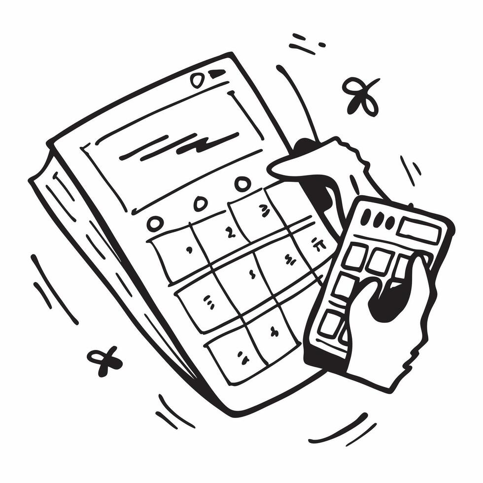 Financial calculator isolated on white background concept as A modern financial calculator isolated on a white background symbolizing calculations financial planning and investment v1 vector