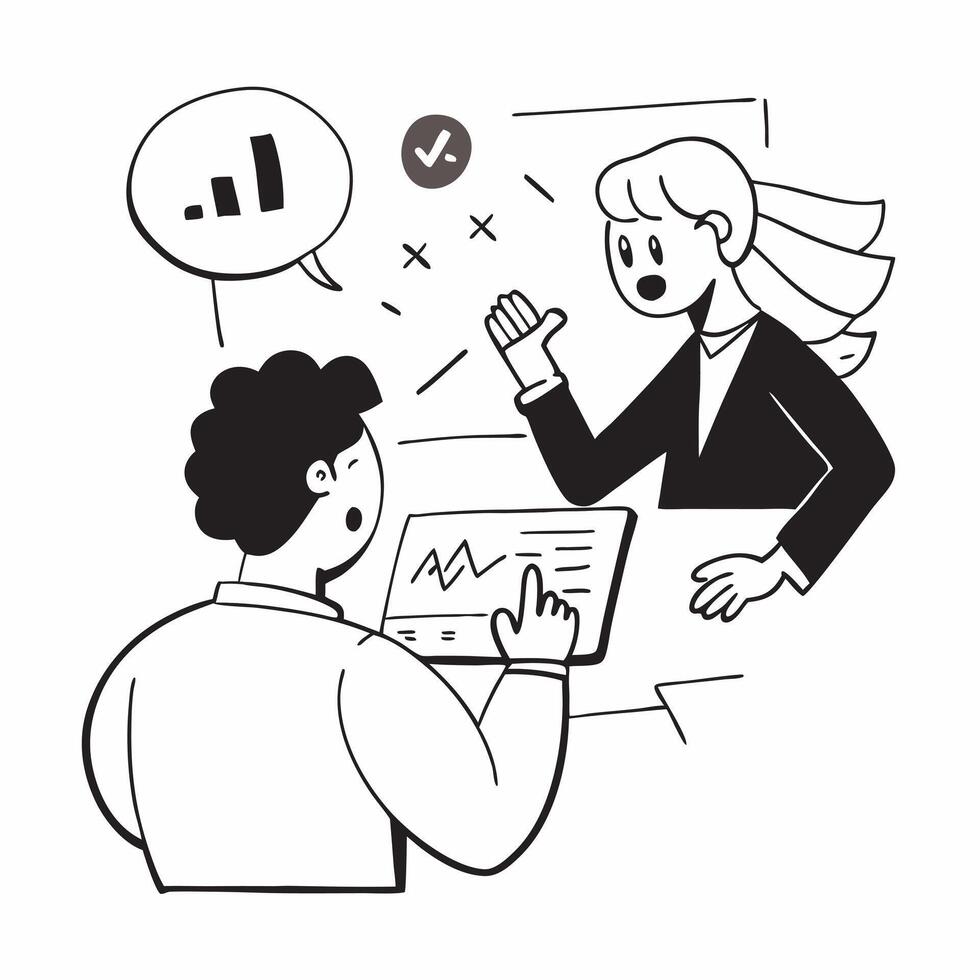 Financial advisor consulting with a client about cost saving strategies concept as A financial advisor consulting with a client about cost saving strategies representing expert adv v1 vector