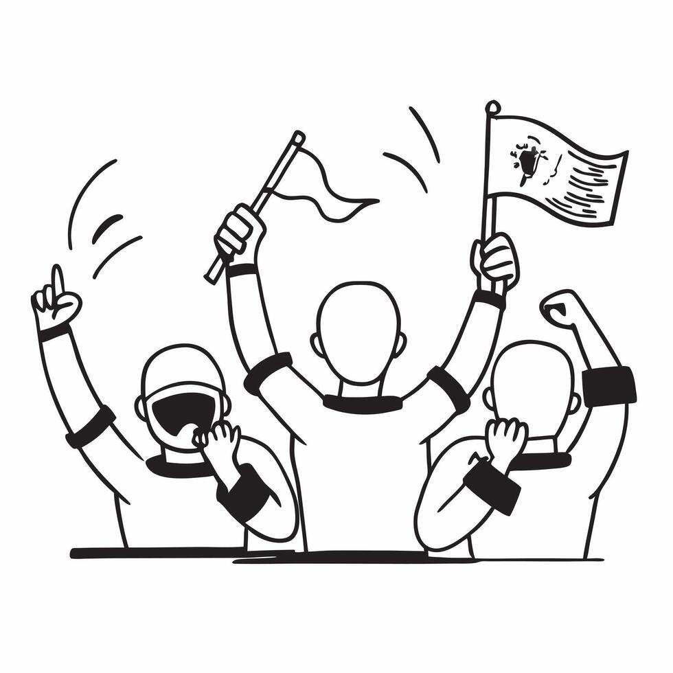 Fans with face paint and flags at an international game concept as Passionate fans with face paint and waving flags cheering during an intense international sports game Ideal for v1 vector