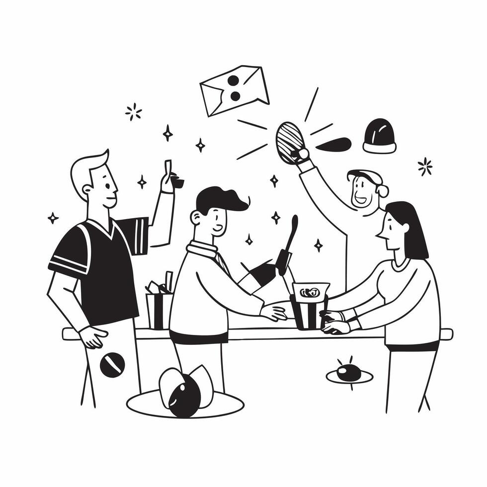 Fans tailgating at a football game concept as Fans enjoying a tailgate party before a football game grilling food playing games and showing team spirit Perfect for content about s v1 vector