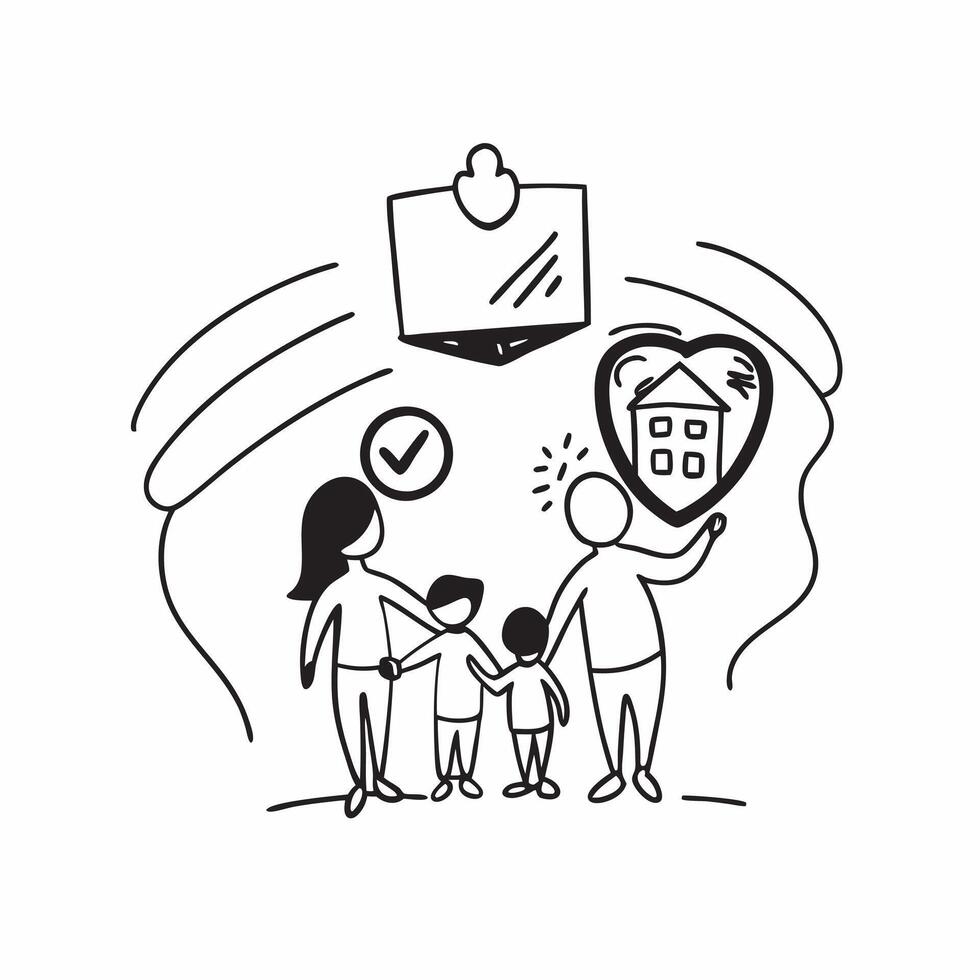 Family with young children playing outdoors concept as A family with young children playing outdoors highlighting the importance of life insurance in providing security and peace o v1 vector