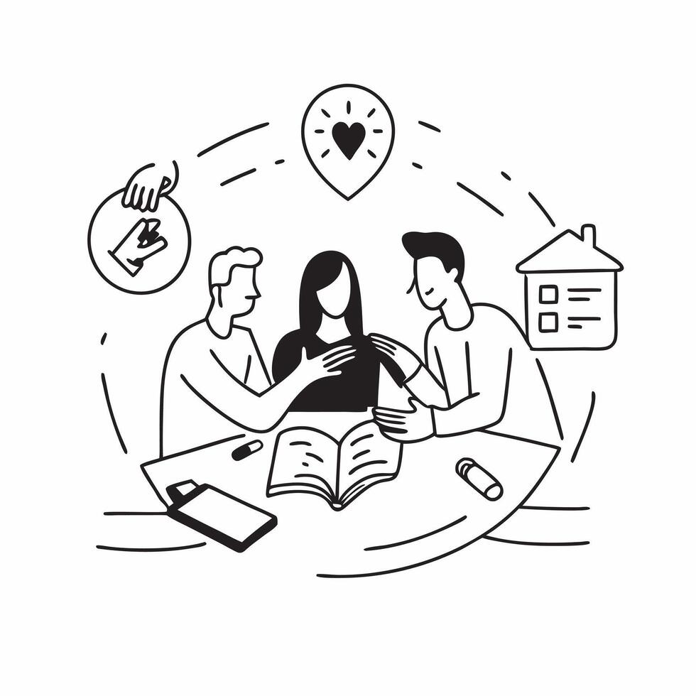 Family dining together at home concept as A family dining together at home highlighting the peace of mind and security that life insurance brings ensuring their future and happines v1 vector