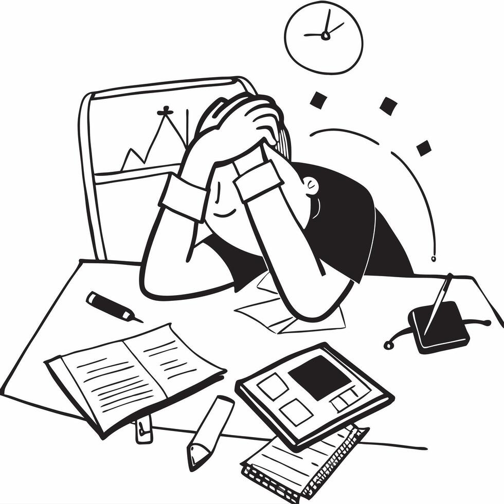 Engineer asleep at workbench concept as An engineer asleep at their workbench surrounded by tools and blueprints highlighting the commitment and fatigue of intensive project work v1 vector