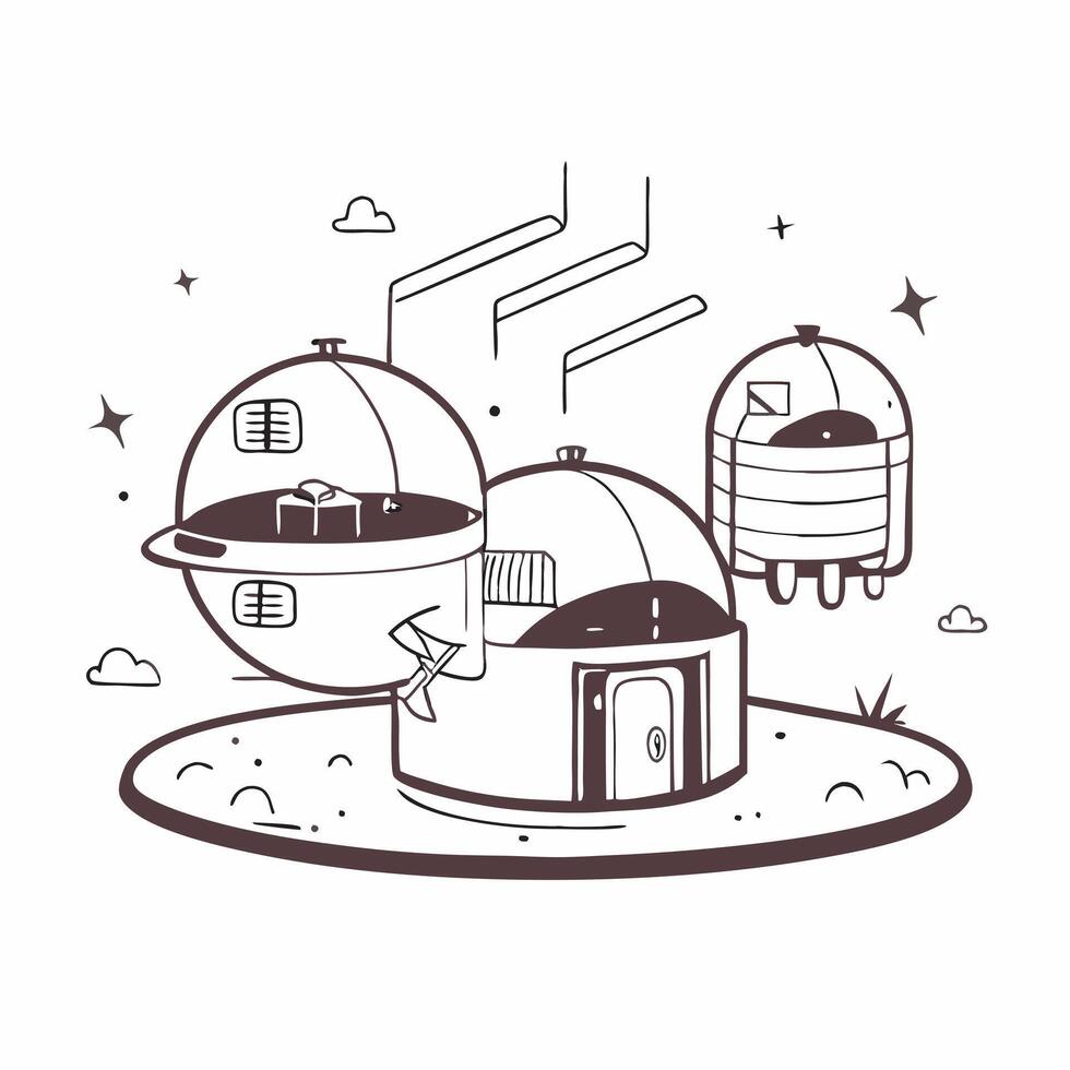 Eco friendly smart cabins concept as A futuristic resort with eco friendly smart cabins blending sustainability with advanced technology for a luxurious relaxation experience in P v1 vector