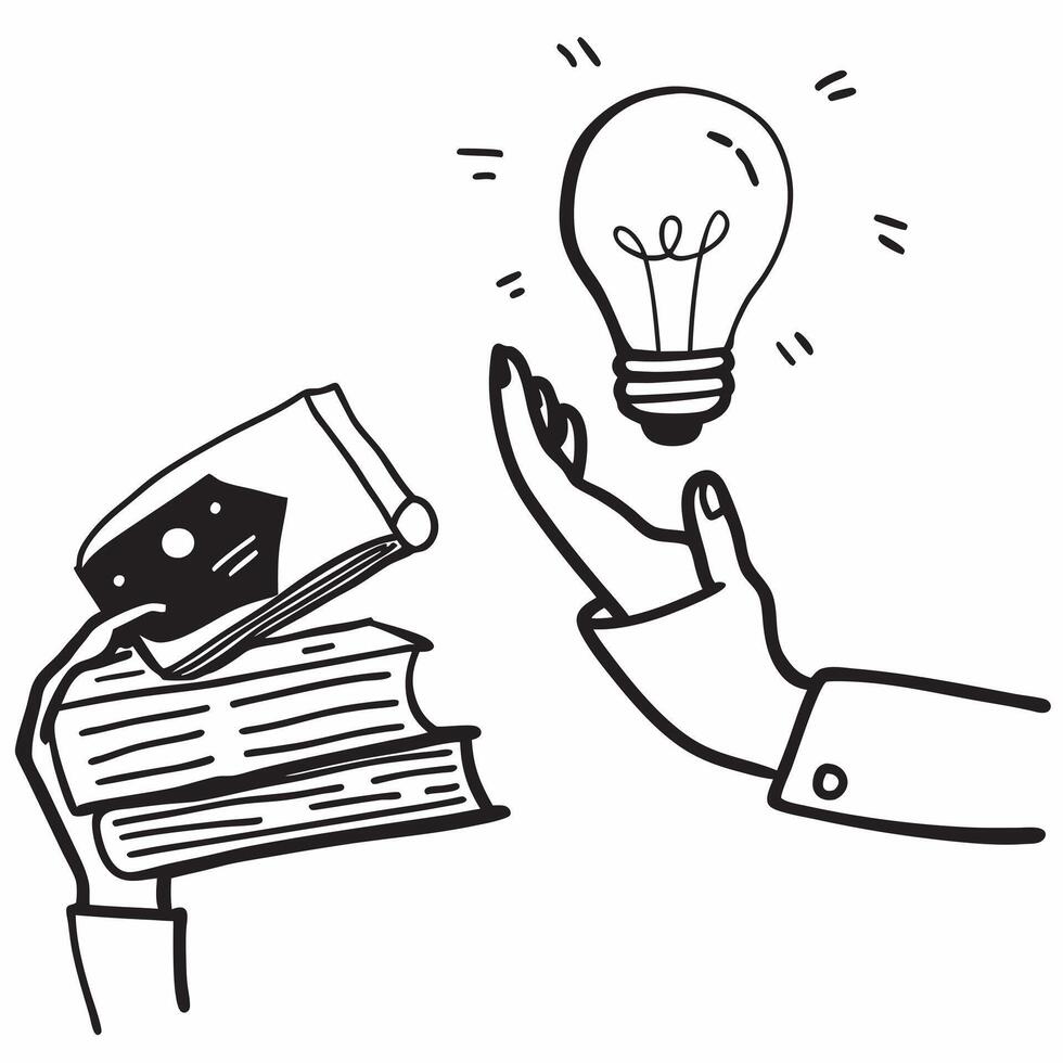 Educator with light bulb and books concept as An educator holding a light bulb and books symbolizing the introduction of innovative ideas in education in Photo Stock Concept v1 vector
