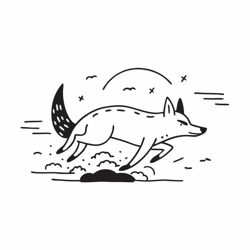 Coyote hunting in the desert concept as A coyote hunting in the desert showcasing its adaptability and survival skills in a harsh environment in Photo Stock Concept v1 vector