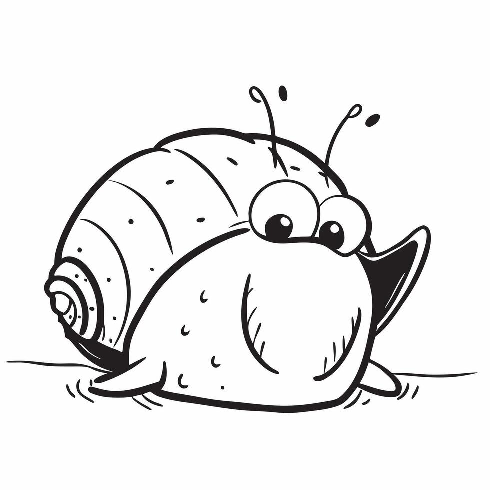 Close up of a hermit crab in its shell concept as A charming close up of a hermit crab peeking out from its shell showcasing its unique behavior and intricate shell design Perfect v1 vector