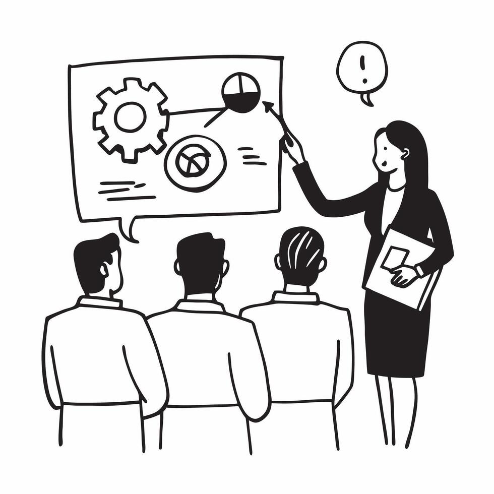 CEO presenting digital transformation strategy concept as A CEO presenting a digital transformation strategy to the board emphasizing leadership in the digital age in Photo Stock v1 vector
