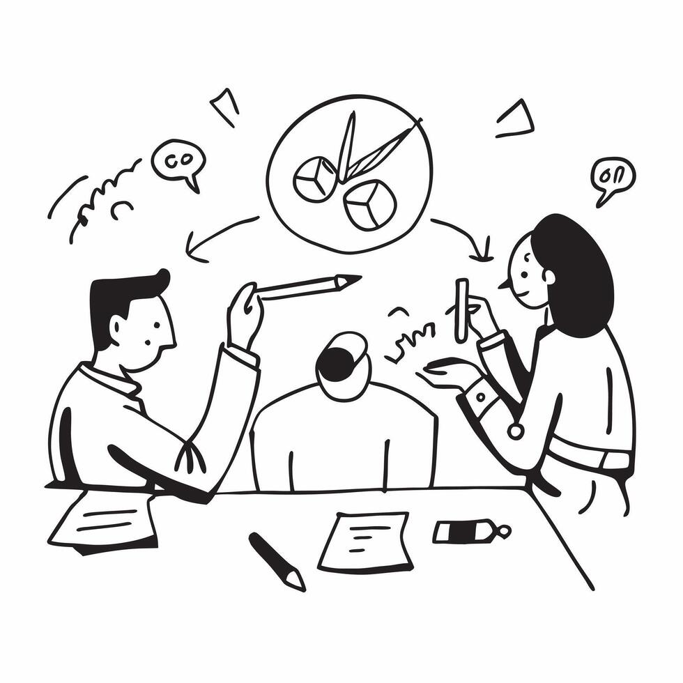Business team planning international expansion at lunch concept as A business team planning their strategy for international expansion during a business lunch emphasizing global th v1 vector