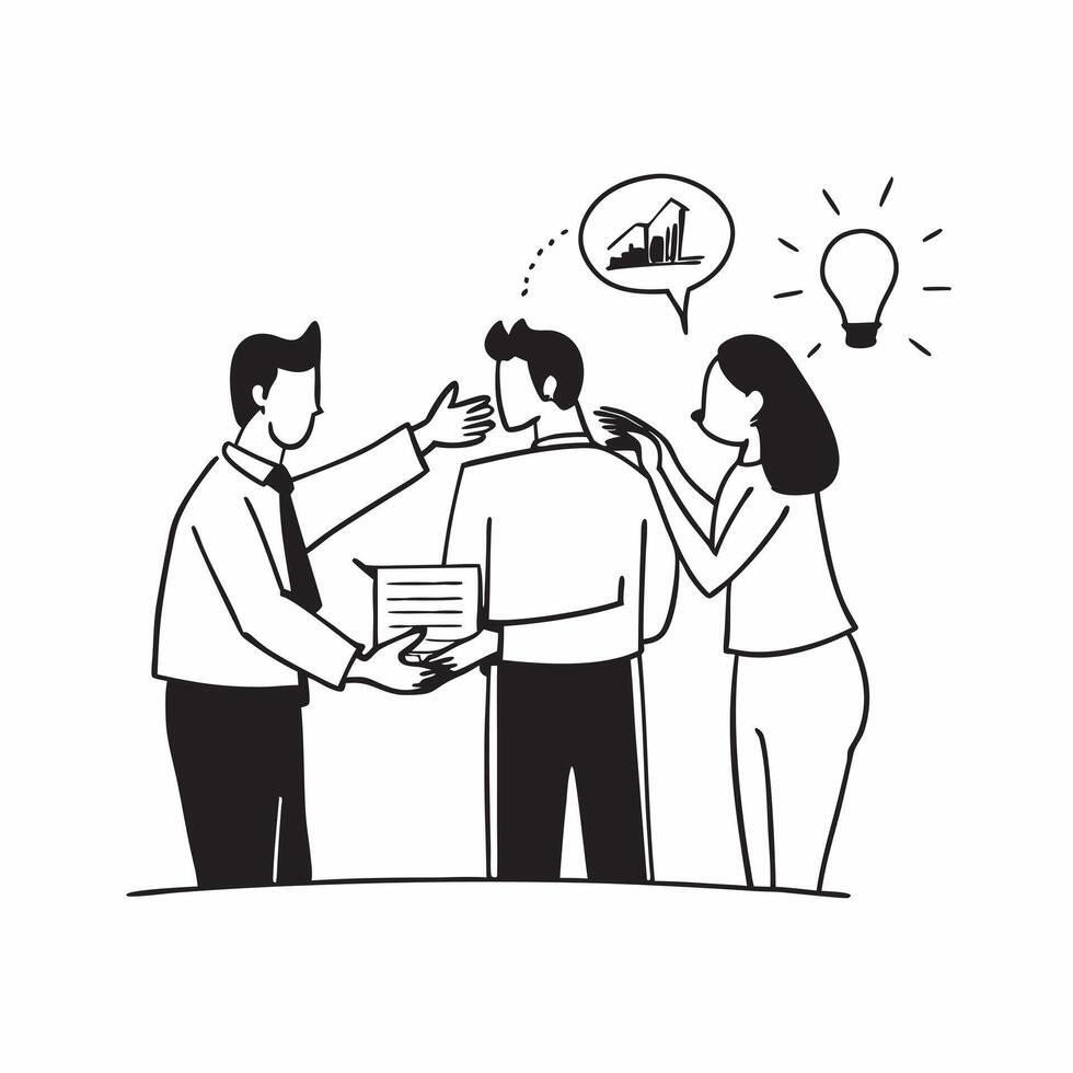 Business professionals engaging in a team building lunch concept as Business professionals participating in a team building lunch event highlighting the importance of teamwork and v1 vector