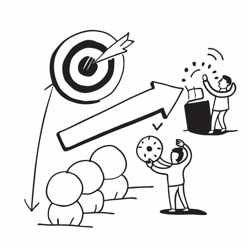 Business leader setting annual growth targets concept as A business leader setting annual growth targets for the team symbolizing high performance strategic planning and motivation v1 vector