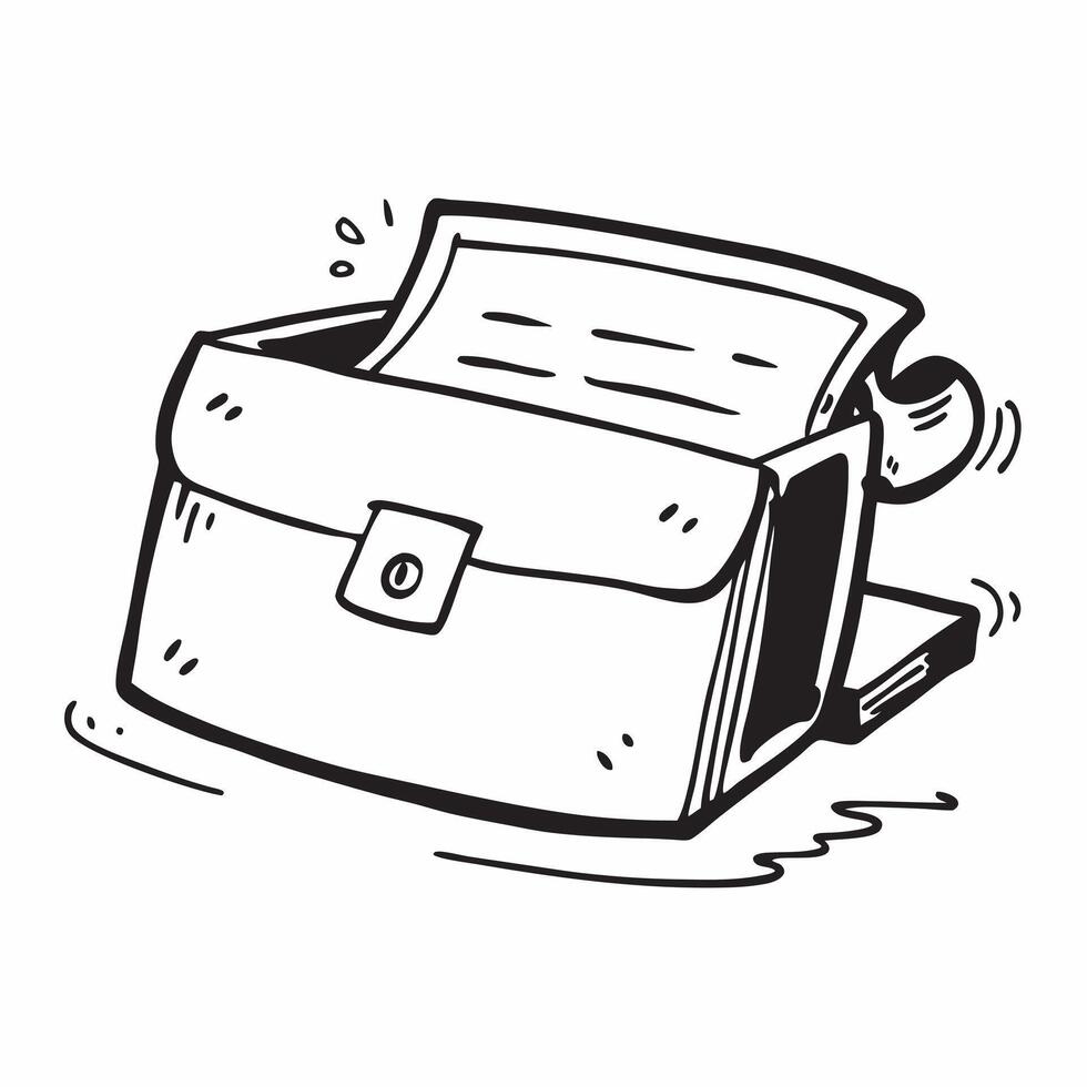 Briefcase isolated on white background concept as A classic black briefcase isolated on a white background representing business professionalism and corporate life ideal for busine v1 vector
