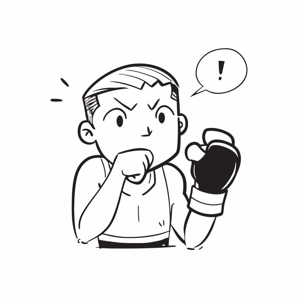Boxer with a determined expression concept as A boxer with a focused and determined expression before the match highlighting mental preparation and resolve in Photo Stock Concept v1 vector