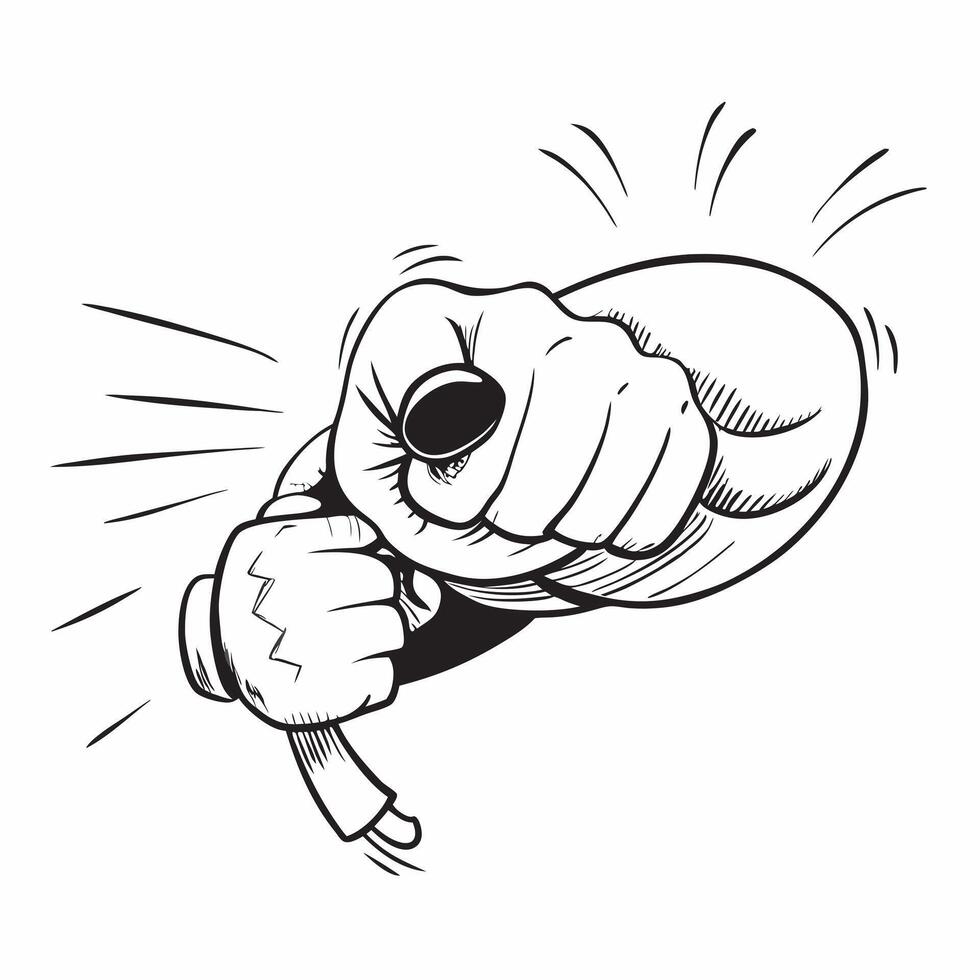 Boxer throwing a powerful punch concept as A boxer delivering a powerful punch in the ring showcasing strength technique and determination in Photo Stock Concept v1 vector