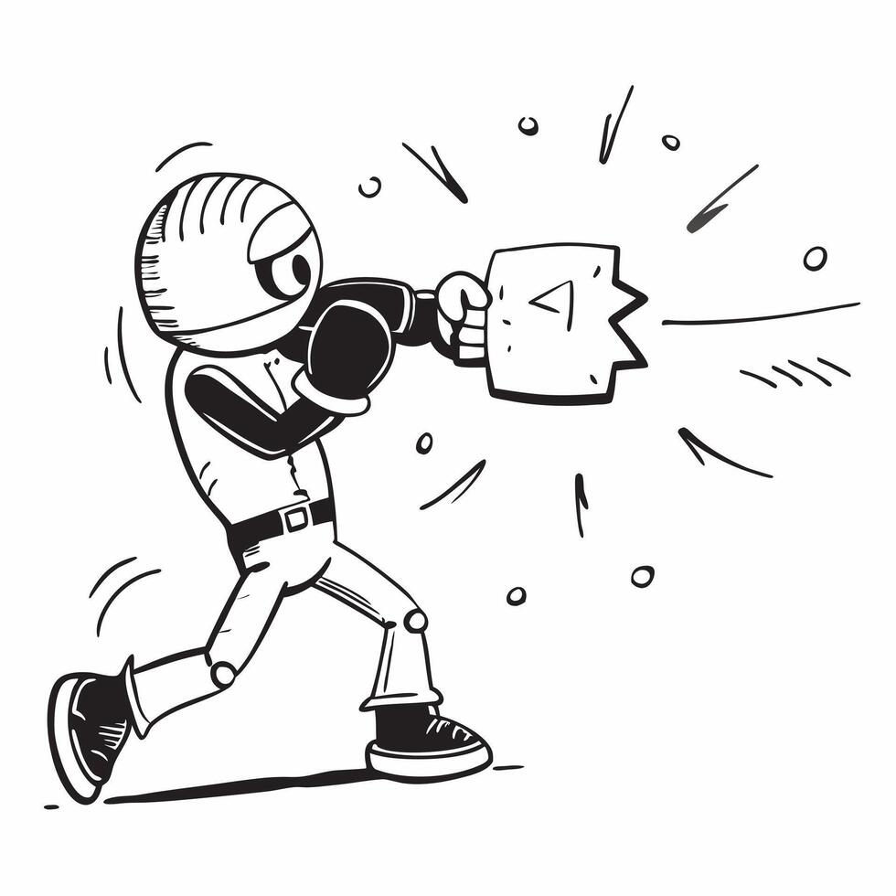 Boxer in a dramatic slow motion punch concept as A boxer throwing a punch in slow motion capturing the dramatic impact technique and strength in Photo Stock Concept v1 vector