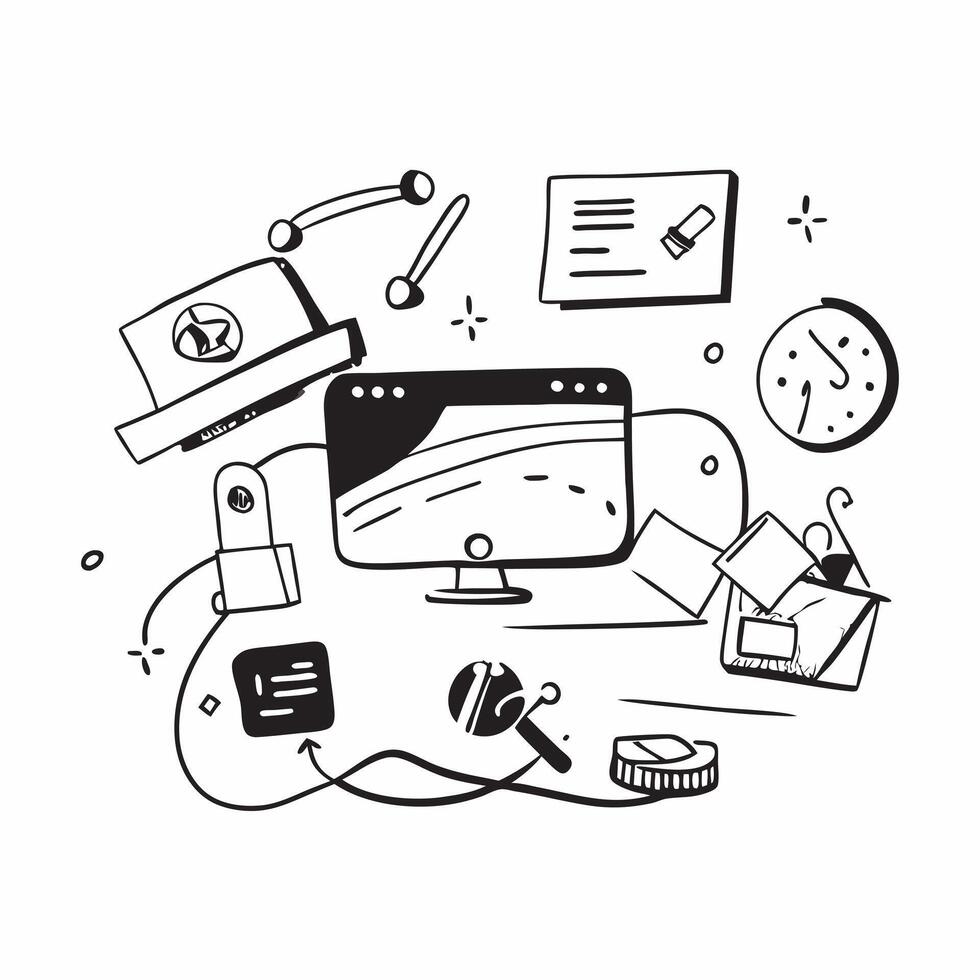 Augmented reality design space concept as A futuristic office room with an augmented reality design space showcasing advanced tools for creative business solutions in Photo Stock v1 vector