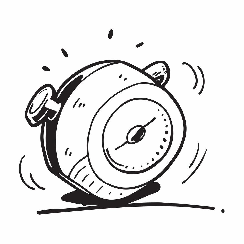 Alarm clock isolated on white background concept as A stylish alarm clock isolated on a white background representing home decor time management and style Perfect for bedroom home v1 vector