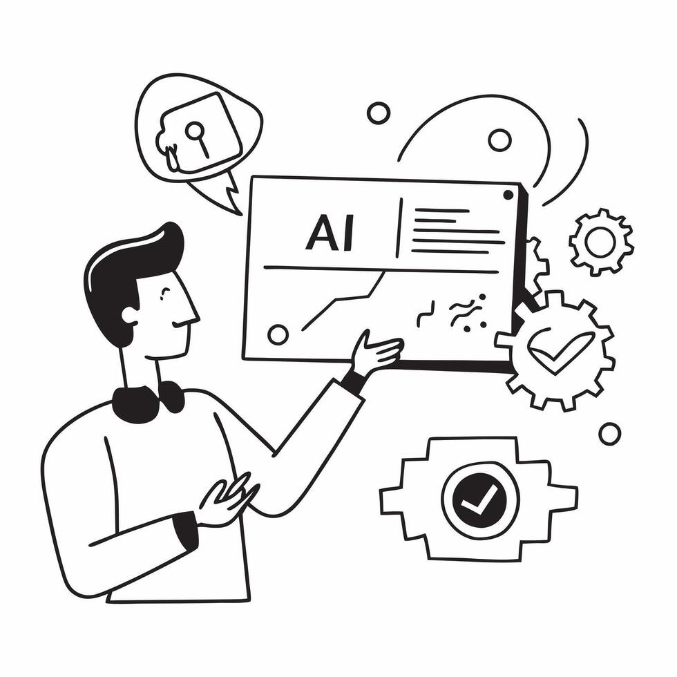 AI financial advisor concept as An AI powered financial advisor providing personalized investment advice representing the future of financial planning and management in Photo Stoc v1 vector